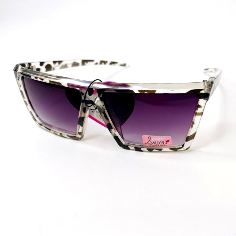 NEW Snooki UNION SQUARE Leopard Clear Animal Print Sunglasses by Nicole Polizzi